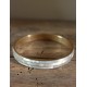Bracelet vintage cercle laiton trois rangs de nacre