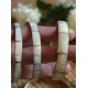 Lot 3 bracelets vintage cercles laiton nacre