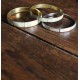 Lot 3 bracelets vintage cercles laiton nacre
