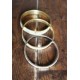 Lot 3 bracelets vintage cercles laiton nacre