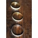 Lot 3 bracelets vintage cercles laiton nacre