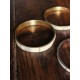 Lot 3 bracelets vintage cercles laiton nacre