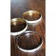 Lot 3 bracelets vintage cercles laiton nacre