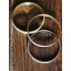 Lot 3 bracelets vintage cercles laiton nacre
