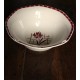 Grand saladier Sylvia Digoin Sarreguemines fleur rouge Art Deco