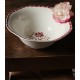 Grand saladier Sylvia Digoin Sarreguemines fleur rouge Art Deco