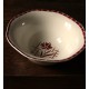 Grand saladier Sylvia Digoin Sarreguemines fleur rouge Art Deco