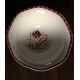 Grand saladier Sylvia Digoin Sarreguemines fleur rouge Art Deco