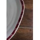 Grand saladier Sylvia Digoin Sarreguemines fleur rouge Art Deco