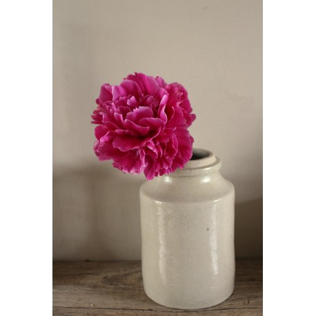 Vase Pot en grès vernissé grège vintage