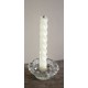 Lot 2 bougeoirs en verre vintage ciselé fleur