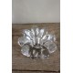 Lot 2 bougeoirs en verre vintage ciselé fleur