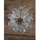 Lot 2 bougeoirs en verre vintage ciselé fleur