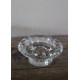 Lot 2 bougeoirs en verre vintage ciselé fleur