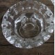 Lot 2 bougeoirs en verre vintage ciselé fleur