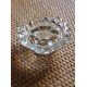 Lot 2 bougeoirs en verre vintage ciselé fleur