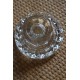 Lot 2 bougeoirs en verre vintage ciselé fleur