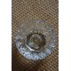 Lot 2 bougeoirs en verre vintage ciselé fleur