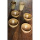 Lot 4 bols + 2 gobelets Digoin Grès Vintage