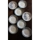 Un lot de 8 assiettes Plates Terre de Fer bleu Marcel Alésia Exotique Longchamp