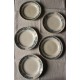 Un lot de 8 assiettes Plates Terre de Fer bleu Marcel Alésia Exotique Longchamp