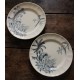 Un lot de 8 assiettes Plates Terre de Fer bleu Marcel Alésia Exotique Longchamp