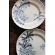 Un lot de 8 assiettes Plates Terre de Fer bleu Marcel Alésia Exotique Longchamp