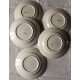 Un lot de 8 assiettes Plates Terre de Fer bleu Marcel Alésia Exotique Longchamp