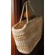 Cabas Panier vannerie souple deux anses à main vintage