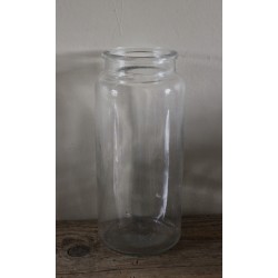Vase grand flacon ancien verre transparent