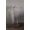 Vase grand flacon ancien verre transparent