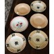 Lot 6 assiettes creuses dépareillé Roscoff Badonviller Marjolaine Digoin Sarreguemines