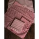Un lot de 4 serviettes de table rayures vichy rouge
