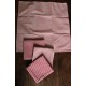 Un lot de 4 serviettes de table rayures vichy rouge