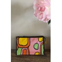 Trousse vintage années 60 géométrie couleurs