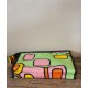 Trousse vintage années 60 géométrie couleurs