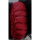 Coussin rond velours rouge foncé rosace tressé vintage