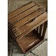 Grande caisse bois Lettres noires Rangement Appoint
