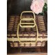 Valise en osier vintage