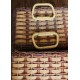 Valise en osier vintage
