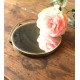 Miroir rond barbier double patte doré décors
