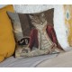 Housse de coussin Tapisserie Velours Chat Bourgeois