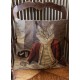 Housse de coussin Tapisserie Velours Chat Bourgeois