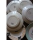 6 assiettes plates dépareillé Terre de fer bleu Anglais rose Roscoff orange Malmaison vert