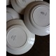 6 assiettes plates dépareillé Ecossais Malmaison vert Roscoff Badonviller