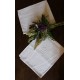 Paire Serviettes de table anciennes lin blanc Monogrammes G D