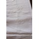 Paire Serviettes de table anciennes lin blanc Monogrammes G D