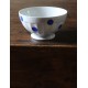 Un petit bol sur pied blanc pois bleus Chauvigny