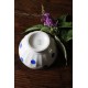 Un petit bol sur pied blanc pois bleus Chauvigny