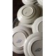 Un Lot de 7 assiettes Plates Terre de Fer bleu Marcel Alésia Exotique Longchamp